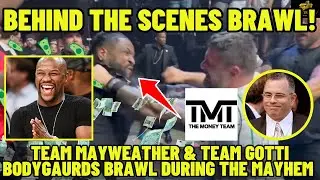 Team Mayweather & Team Gotti BRAWL During FIGHT Aftermath #sports #boxing #news #video #viral #fyp