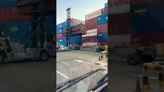Sea port containers loading #dubai #seaport