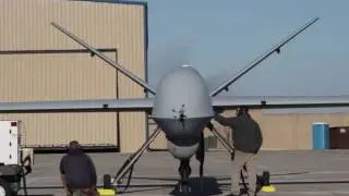Large UAS prepares for take off