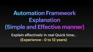 Объяснение фреймворка автоматизации | Простой и эффективный способ | Selenium | Maven | BDD