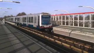 RET Metro 3*Type B op Lijn D - Vertrek Heemraadlaan richting Rotterdam Centraal