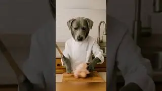 Chef Dog Prepares Dinner Like a Pro!