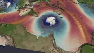 ICON Ocean Model (5km) - Spilhaus Projection
