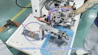 Used Automatic Button Feeder Chainstitch Cross and Parallel Button Sewing Machine Tomsewing