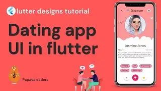 How to make Dating app ui design in flutter 2022 | Create flutter dating app animated ui tutorial