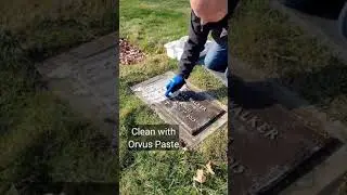 Cleaning a military marker