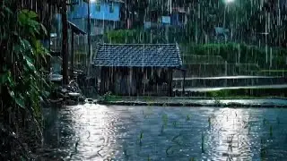 Heavy Rain & Distant Thunder Sounds for Deep Sleep | Relaxing Night Rain Ambience
