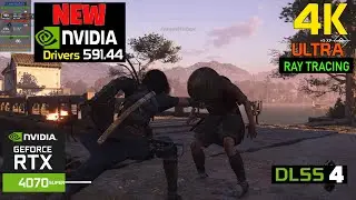 New NVIDIA 591.44 Drivers Assassin's Creed Shadows - 4K ULTRA Ray Tracing - DLSS 4 - RTX 4070 SUPER
