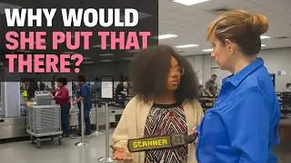 The TSA police didn't understand why she dressed like that...😅😅🚨