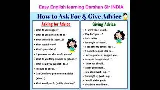 How to ask for & Give Advice in English in 1 minute #englishspeakingpractice #english #education#yt