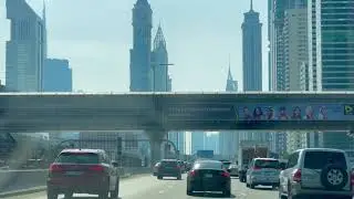 Beautiful afternoon drive in Dubai