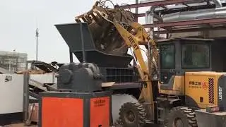 Double axis shredder #metal #plastic #rubber #wood #paper #shredder #machine #fyp