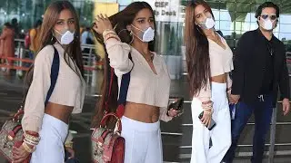 H0TT!E Poonam Pandey FIRST Appearance With Her Husband Sam Bombay Snapped For Media @ Mumbai Airport