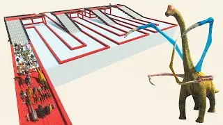 ESCAPE FROM ALIEN BRACHIOSAURUS - ARBS - Animal Revolt Battle Simulator