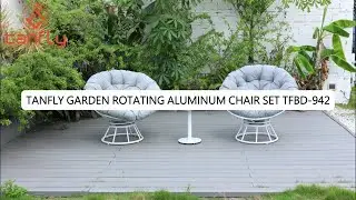TANFLY GARDEN ROTATING ALUMINUM CHAIR SET TFBD-942