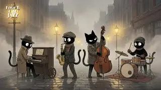 Four B Cat Jazz – Dim Light, Soft Sound | Bossa Nova Jazz for Calm Evenings, Reading & Unwinding 🌙