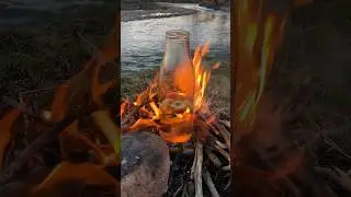 Hot drink outdoors #bushcraft #forest #lifehacks #outdoors #survival #camping