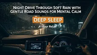 Night Drive Through Soft Rain with Gentle Road Sounds for Mental Calm