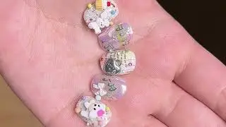 TOP CUTE BEAR & HELLO KITTY NAIL DESIGNS YOU CAN DO AT HOME | Day 103