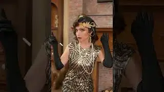 Gatsby Party Dress Costume. 1920s Style. Accessories to create the look. #gatsbydress #1920style