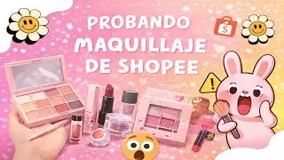 💄✨ Probando Maquillaje de Shopee 😱 | Sombras, Labiales, Glitter y Más 💖