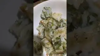 Rice powder with garlic chives #cooking #food #snacks #homemade #countryside