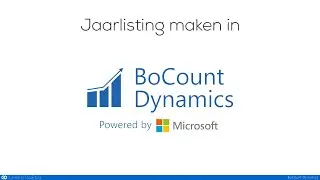 Jaarlisting maken in BoCount Dynamics