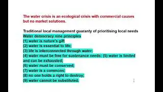 Water Wars by Vandana Shiva Hindi Summary