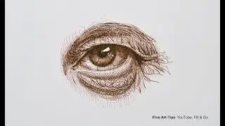 How to Draw an Eye With Pen & Ink (old man) Narrated