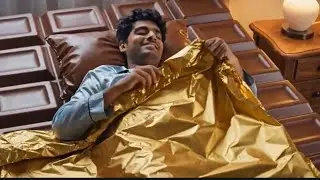 Bed from chocolate bar 🍫ASMR relaxation video google veo3 Ai satisfying relaxing sleep 