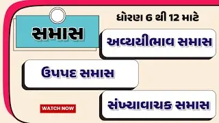સમાસ સંપૂર્ણ સમજણ | Gujarati Grammar Samas | Std 6 to 12 | સમાસ સરળ રીતે સમજાવો