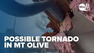 Possible tornado damage in Mount Olive, Alabama on November 25, 2025