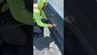 This is how professional roofers nail shingles perfectly every time! 🏡 #roofing #construction