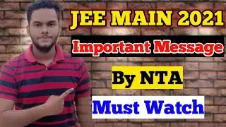 Important Message By NTA|JEE MAIN 2021|JEE MAIN 2021 REGISTRATION|IMAGE CORRECTION|#SHORTS