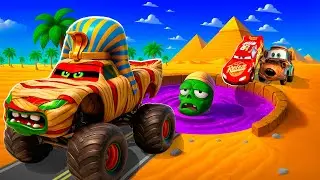 Egyptian Mummy Pit Transformation! Lightning McQueen & Pixar Cars &ndash; BeamNG Drive!