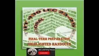 IT 430 Oral Highlighted Handouts Final term preparation Lec23-25