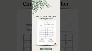 No Spend Tracker Tutorial #nospendchallenge #finance #savingstracker