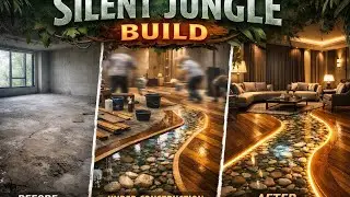 Silent Jungle Build | LED Wood & Pebble Epoxy Floor Luxury TransformationDescription 