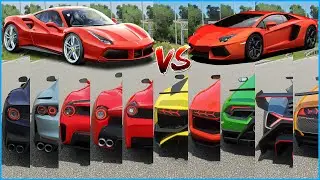 Forza Horizon 4 - Top 14 Fastest Ferrari Vs Lamborghini Cars | Top Speed Battle