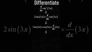 Derivative of sin^2(3x) ...... #sin #sinx #cosx