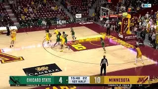 Jaylen Crocker-Johnson Pass off the Back Door Cut vs. Chicago State | Minnesota Basketball