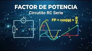 Corriente alterna. Calcule el factor de potencia de un circuito RC Serie.