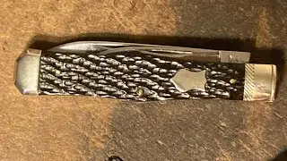 1987 Winchester Swell Center Coffin Jack Knife Jigged Bone 2921