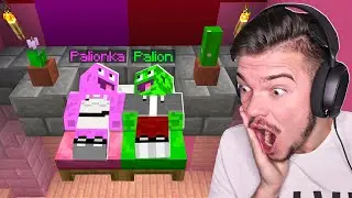 MOJA PIERWSZA NOC Z PALIONKĄ w JEDNYM ŁÓŻKU w Minecraft...