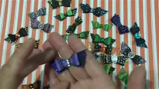 Sparkly Bat Bows-DIY Halloween Embellishments