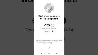 Canjea 70 WLD otra vez 🤑 (ACTUALIZACION) - Como ganar mas monedas en Worldcoin gratis 🤑 #shorts