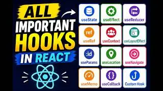 React Hooks Explained | Top 12 React Hooks in 4 Minutes | React Interview Questions