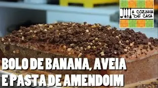 Bolo de Banana, Aveia e Pasta de Amendoim