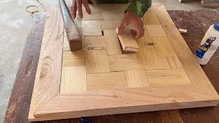 Repurposing Wood Scraps: Crafting an Exquisite Artistic Table