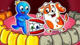 Rainbow Friends 🪥 BLUE&rsquo;s Funny Tooth Problem! | Hoo Doo Police
